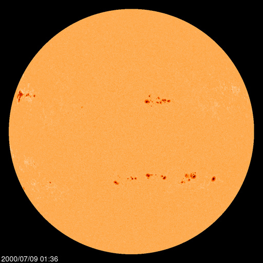 Sunspot regions