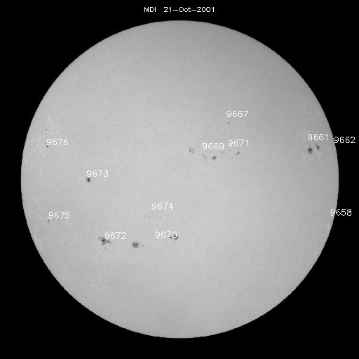 Sunspot regions