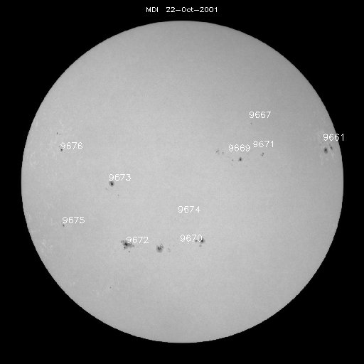 Sunspot regions