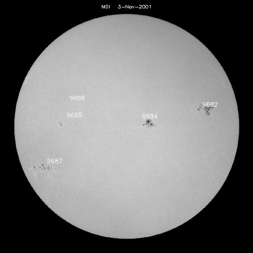 Sunspot regions