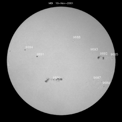 Sunspot regions