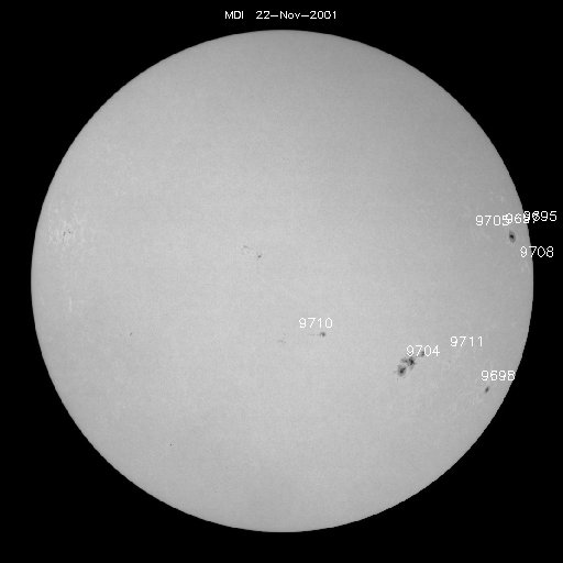 Sunspot regions