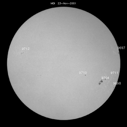 Sunspot regions