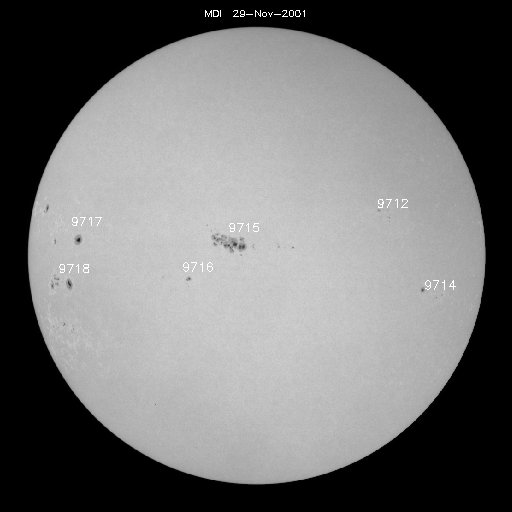 Sunspot regions