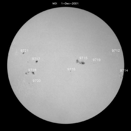 Sunspot regions