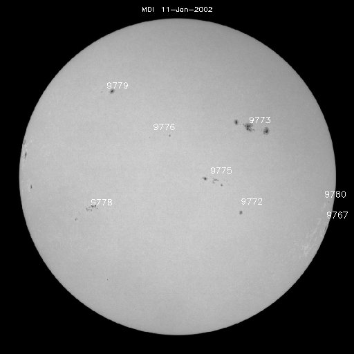 Sunspot regions