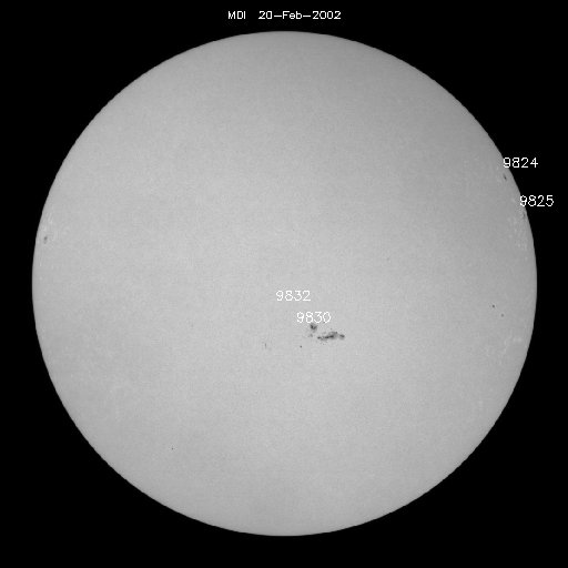 Sunspot regions