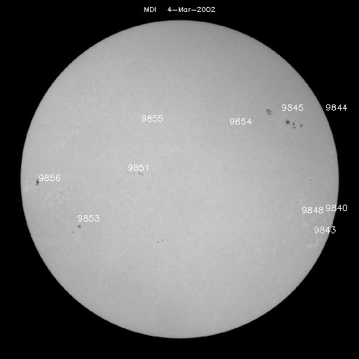 Sunspot regions