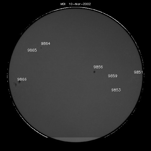 Sunspot regions