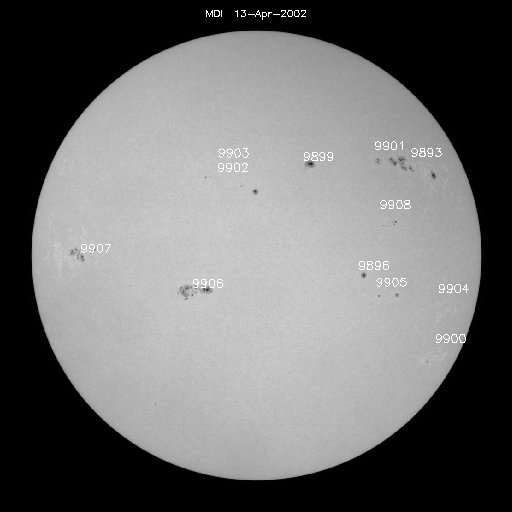 Sunspot regions