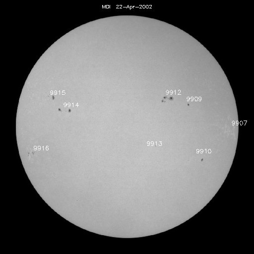 Sunspot regions