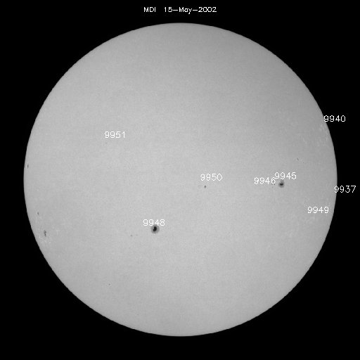 Sunspot regions