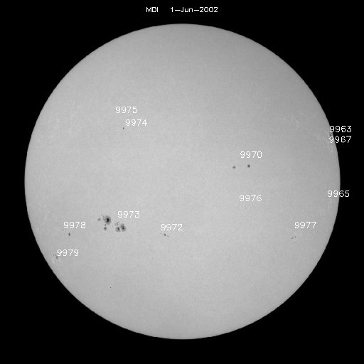 Sunspot regions