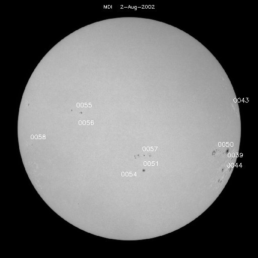 Sunspot regions