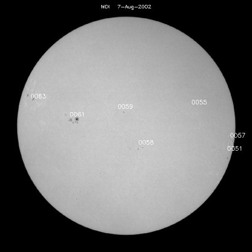 Sunspot regions