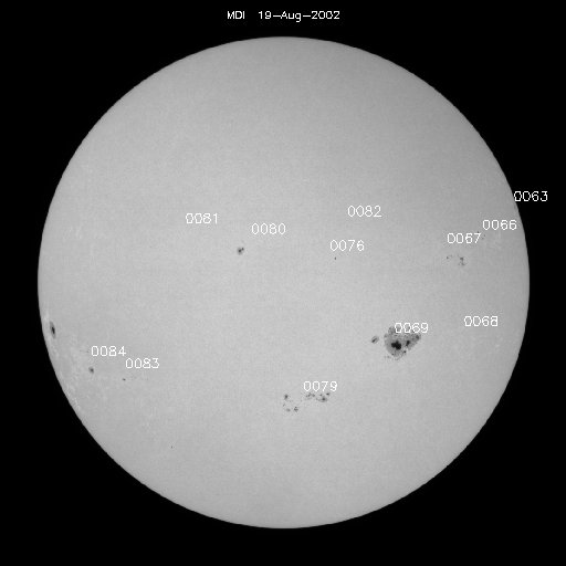 Sunspot regions