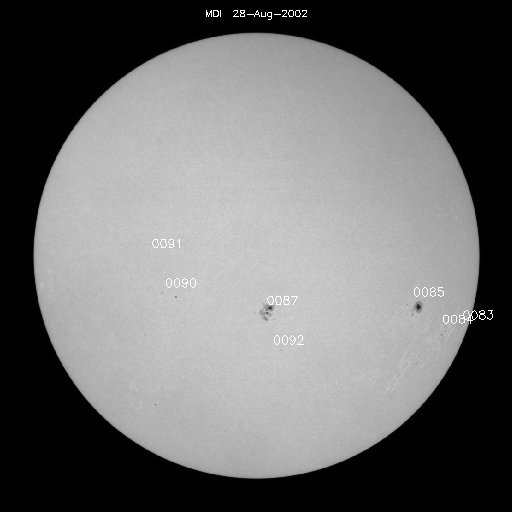 Sunspot regions