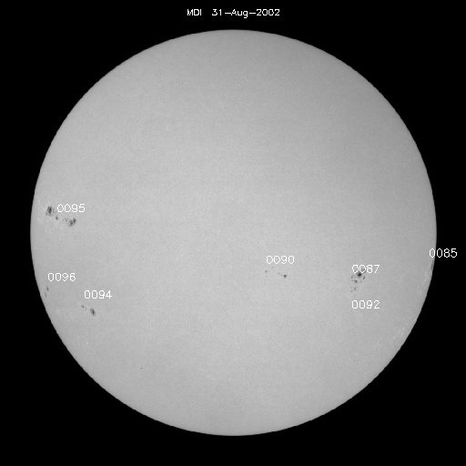 Sunspot regions