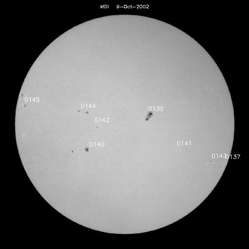 Sunspot regions