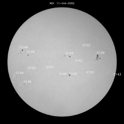 Sunspot regions