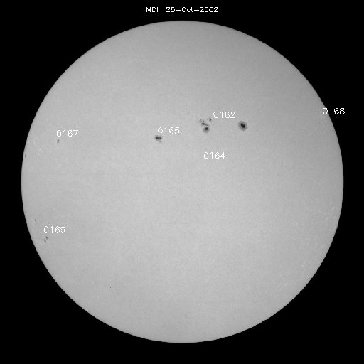 Sunspot regions