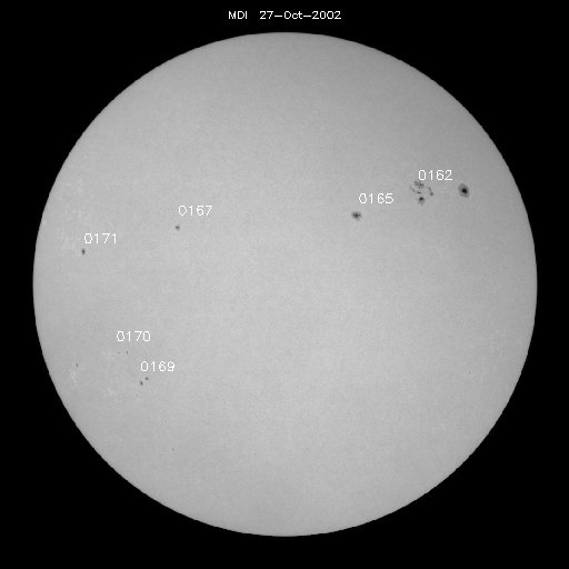 Sunspot regions