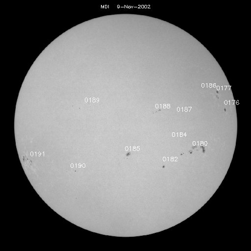 Sunspot regions