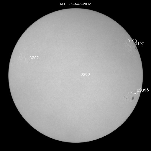 Sunspot regions