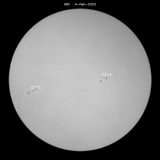 Sunspot regions