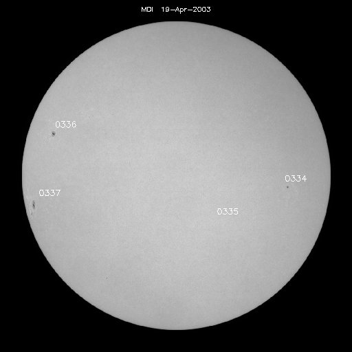 Sunspot regions