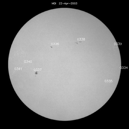 Sunspot regions