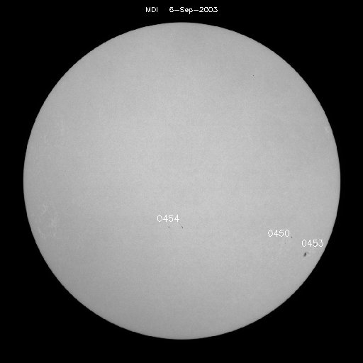 Sunspot regions