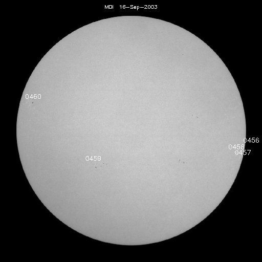 Sunspot regions