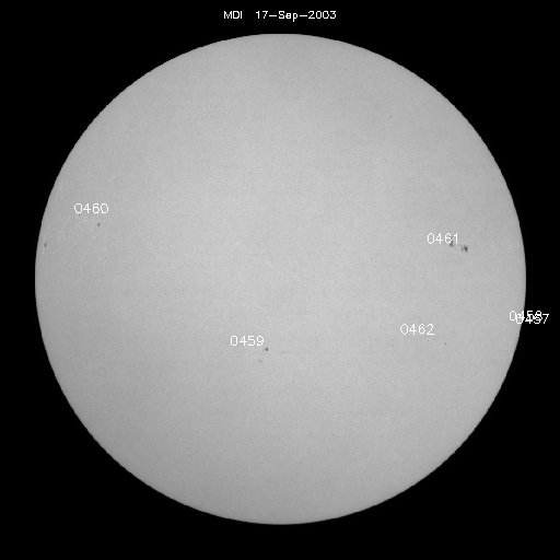 Sunspot regions