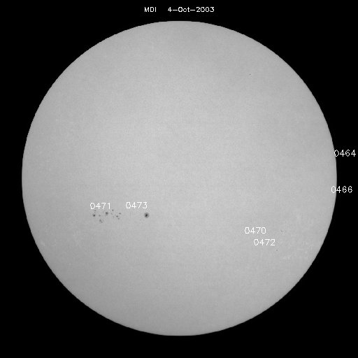 Sunspot regions