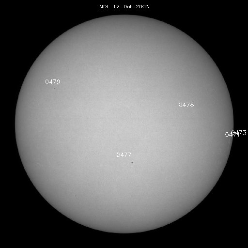 Sunspot regions