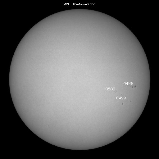 Sunspot regions