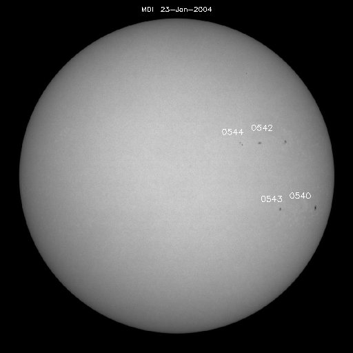 Sunspot regions