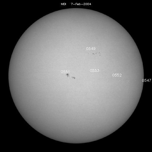 Sunspot regions