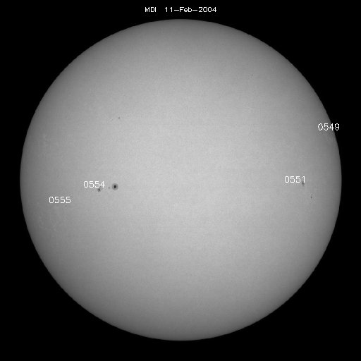 Sunspot regions