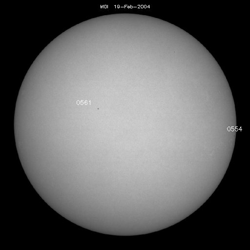 Sunspot regions