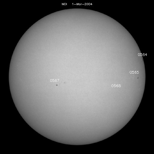 Sunspot regions