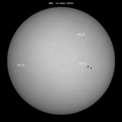 Sunspot regions