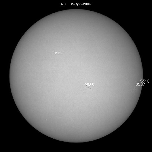 Sunspot regions