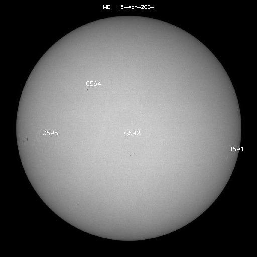 Sunspot regions