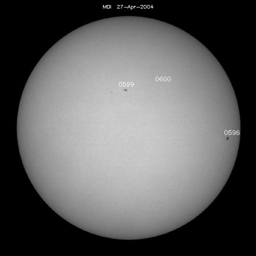 Sunspot regions