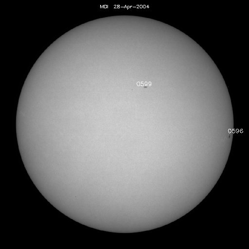 Sunspot regions