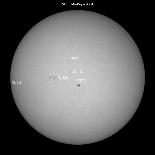 Sunspot regions