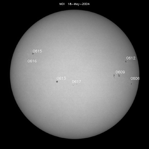 Sunspot regions