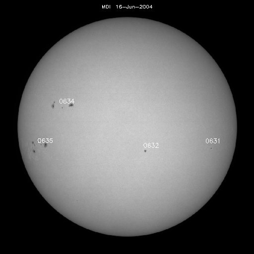 Sunspot regions